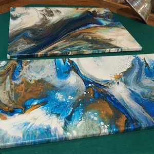 One-of-a-Kind Set of Brown Paint Artwork