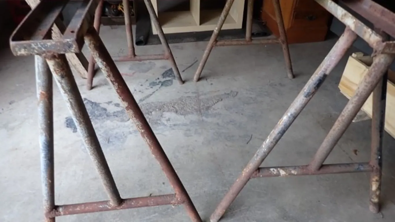 Pair of Steel Sawhorses