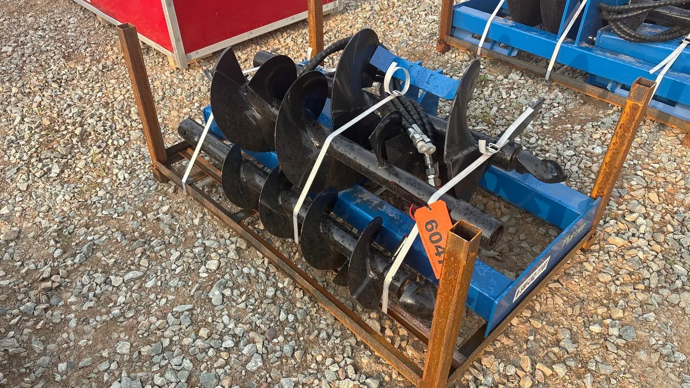 Unused Future Skidsteer Auger Attachment W/3 Bits
