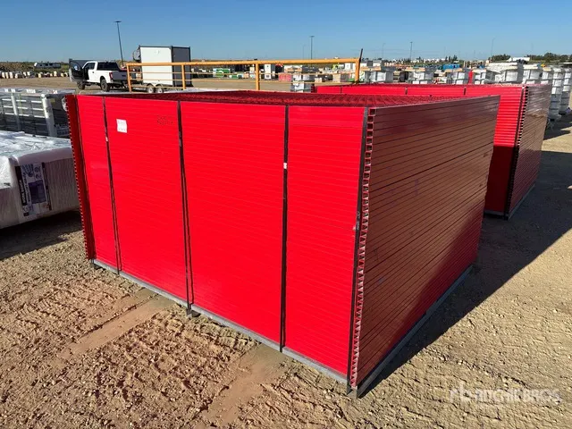 Quantity of (46) 7 ft 6 in x 6 ft Powder Coated Site Fence