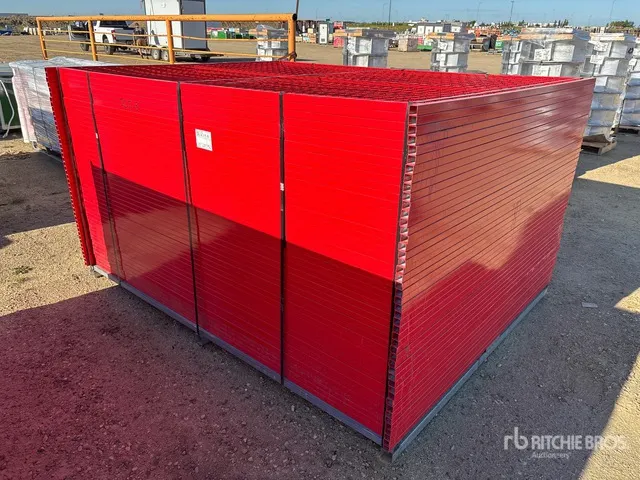 Quantity of (46) 7 ft 6 in x 6 ft Powder Coated Site Fence