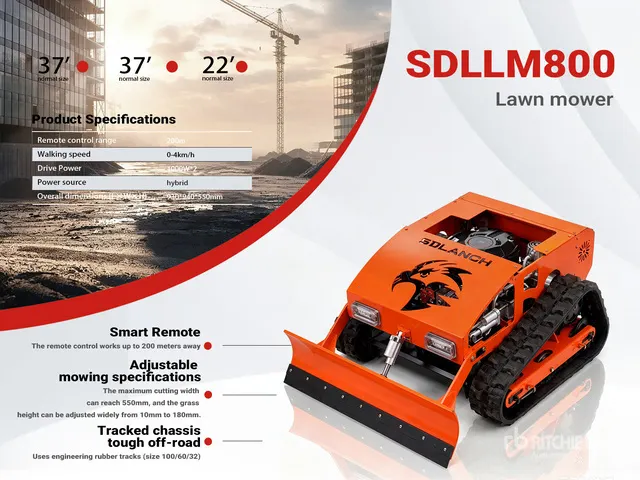 2026 SDLLM800-RED Remote Control Lawn Mower (Unused)