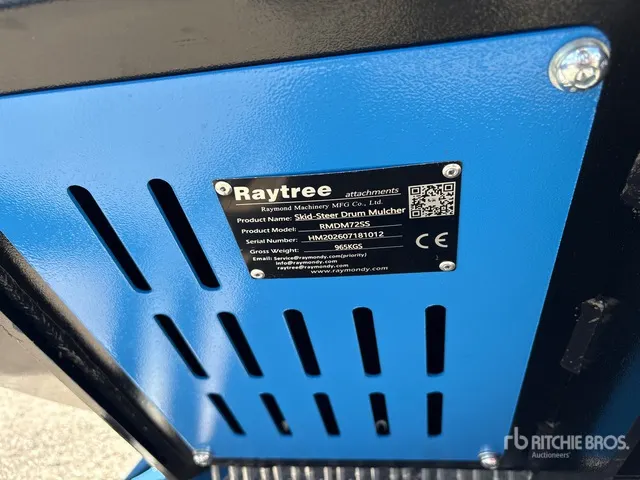 2026 Raytree RMDM72SS Drum Skid Steer Mulcher (Unused)