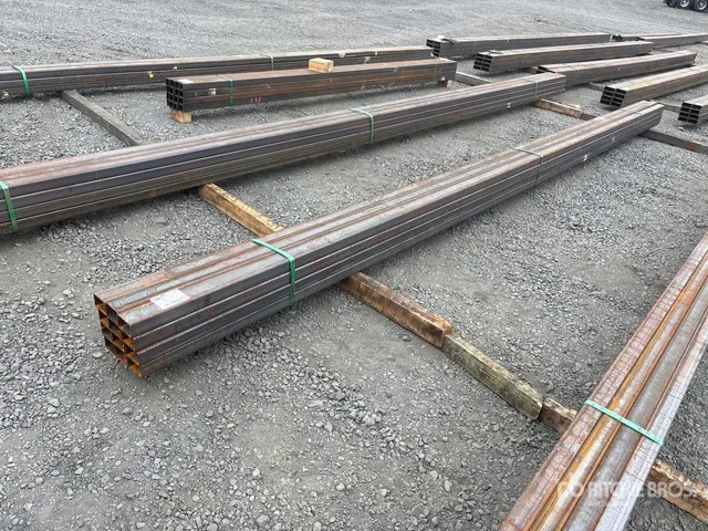 Quantity of (12) 2025 Kit Containers 20 ft x 3 in x 2 in Square Tubing