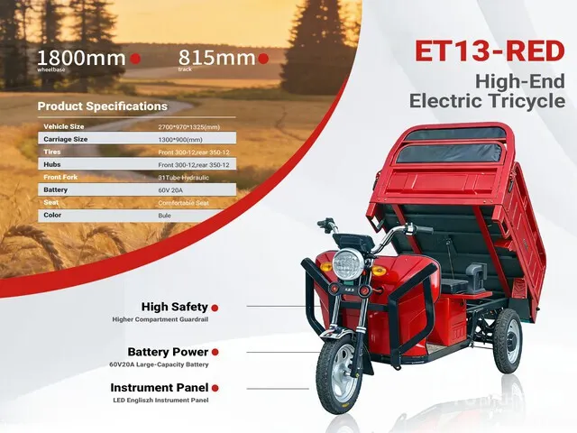2026 ET13-RED Electric Mini Trike (Unused)