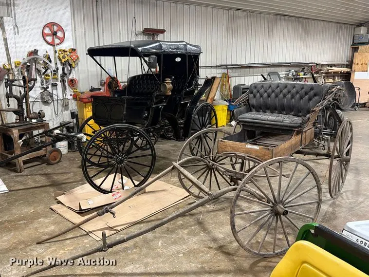 (2) Velie Carriage Company carriages