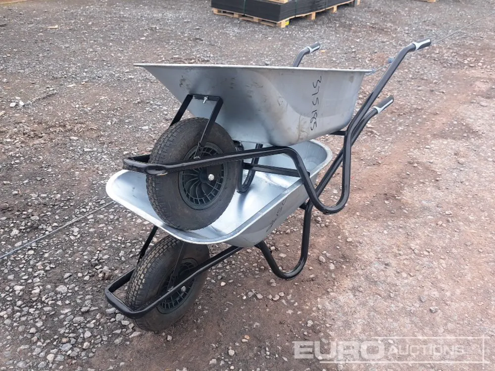 Unused Galvanised Tub Wheelbarrow (2 of)