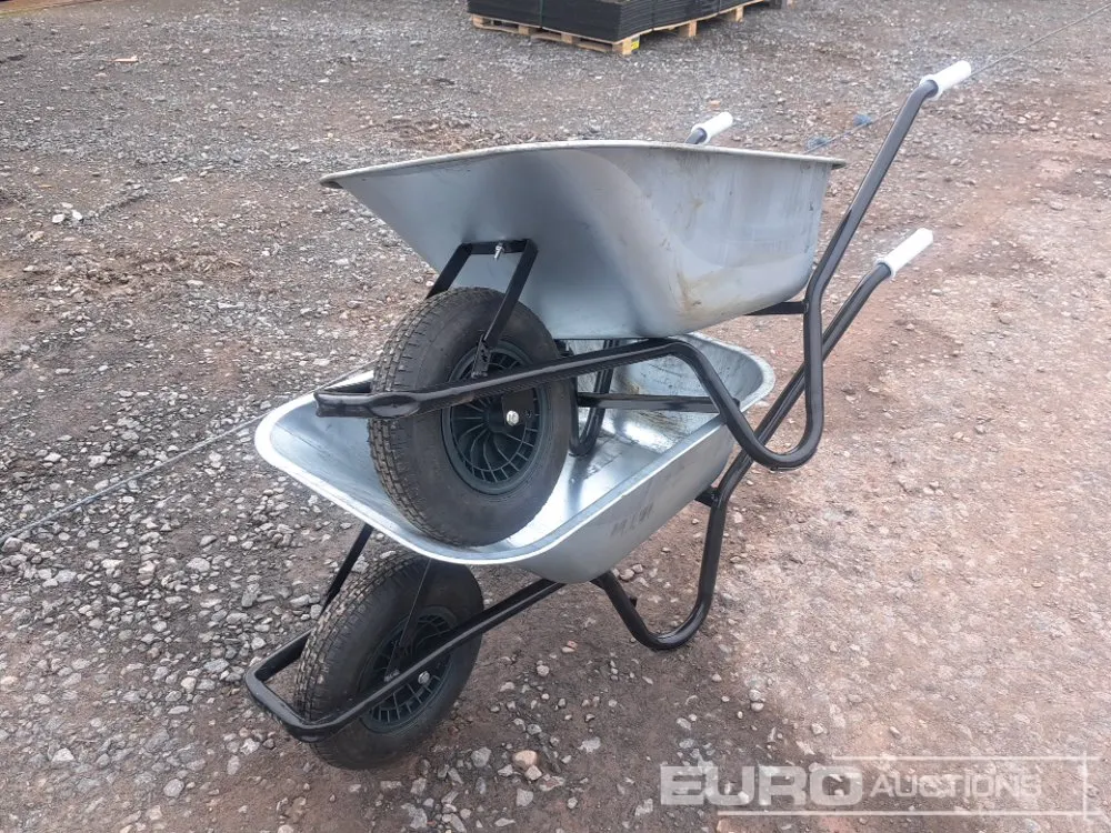 Unused Galvanised Tub Wheelbarrow (2 of)