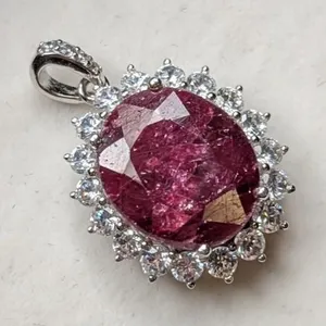 *^3.1 Gram Certified Silver Ruby gemstone Pendant ($5,068 Appraisal)