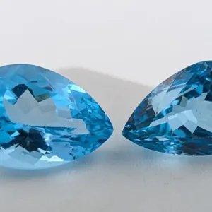 *^49.33 ct Certified Royal Blue Topaz gemstone pair ($12,550 Appraisal)