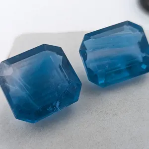 *^42.98 ct Certified Metallic Blue Fluorite gemstone Pair ($10,745 Appraisal)
