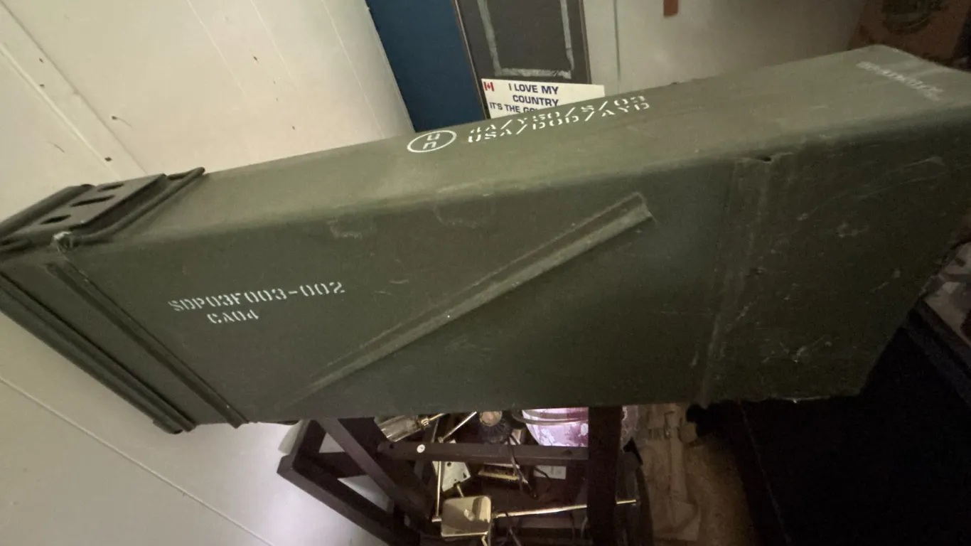 Military Surplus Metal Ammo Canister