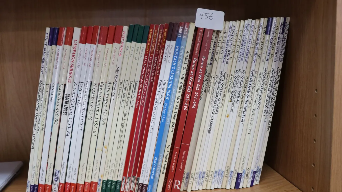 Selection of history battle softcover books