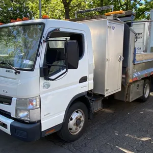 2015 MITSUBISHI FUSO FE180, 2DR DUMP TRUCK, WHITE, VIN JL6CRE1A5FK001060,