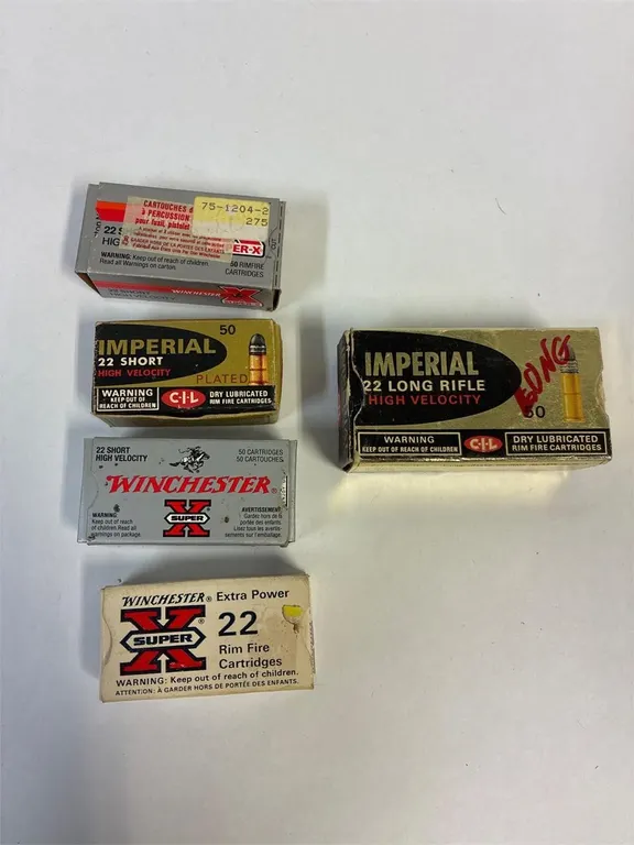 22 cal. 204 short and 36 LR cartridges