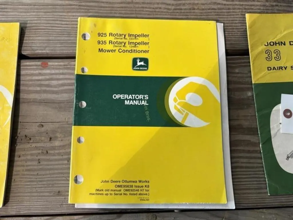John Deere 925 & 935 Rotary Impeller Mower Manual