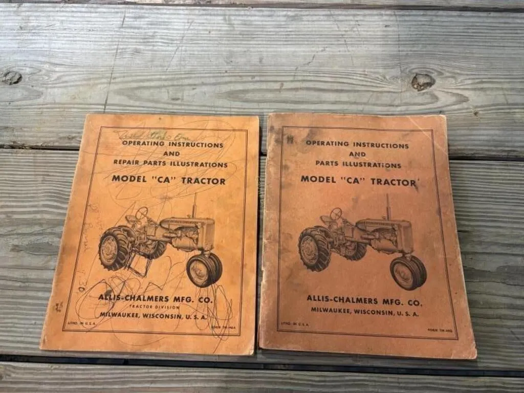 Allis Chalmers CA Operating Manuals (2)