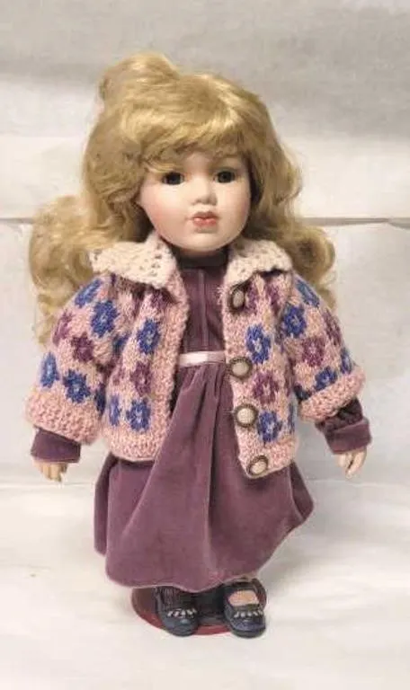 Porcelain Doll - 15.5" tall