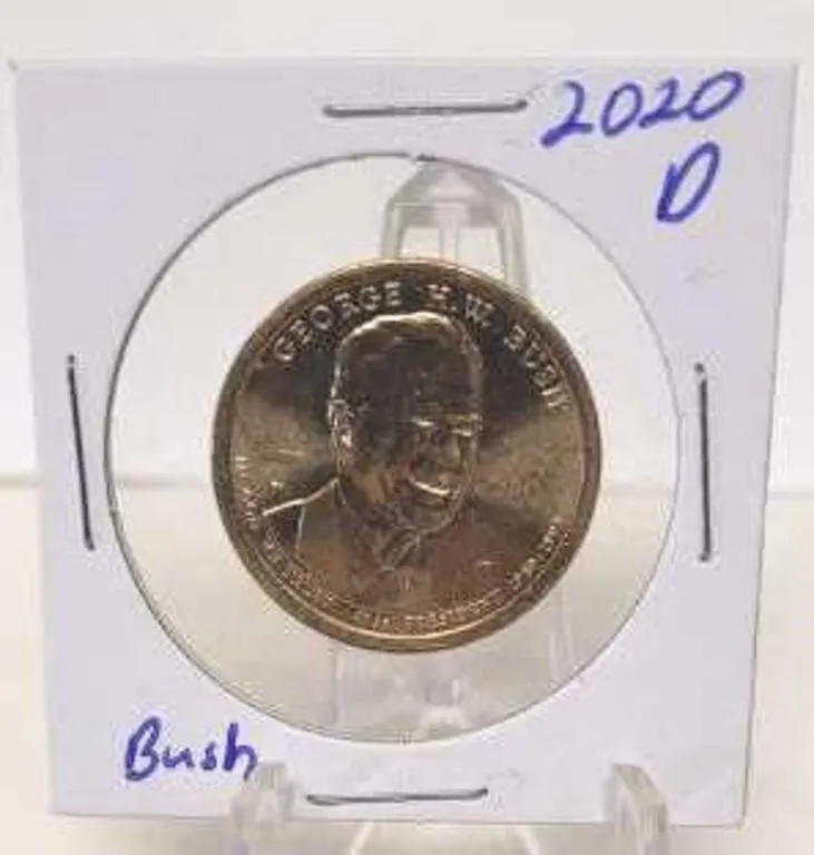 2020 D George H W Bush Dollar Coin