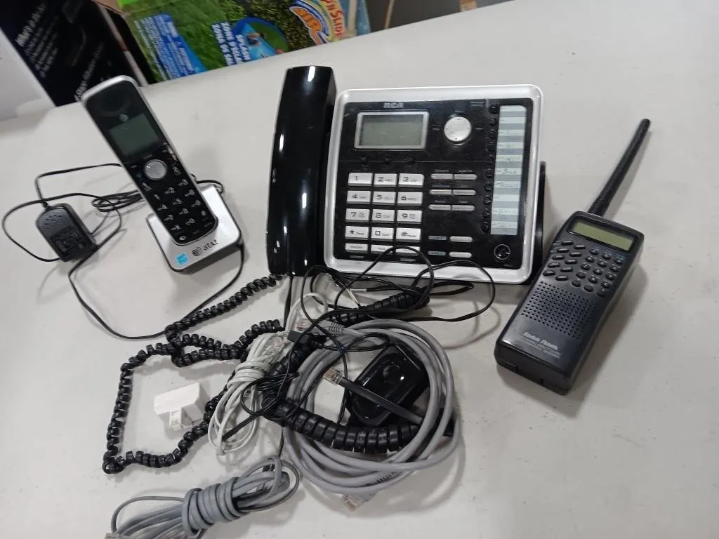 RCA telephone, AT&T cordless phone, Radio Shack