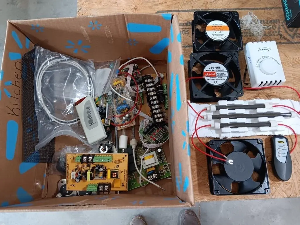 SUNHEAT heater parts and pieces.
Circuit