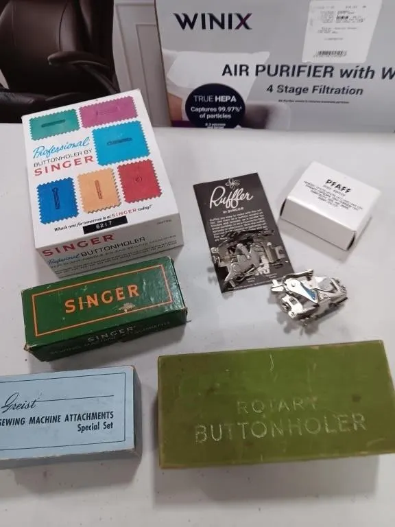 Vintage sewing machine accessories