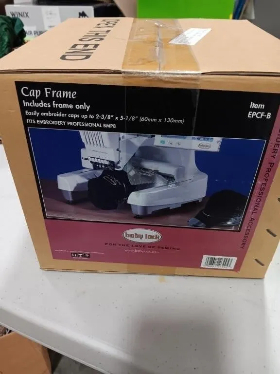 Baby Lock cap frame up to 2 3/8 x 5 1/8 new