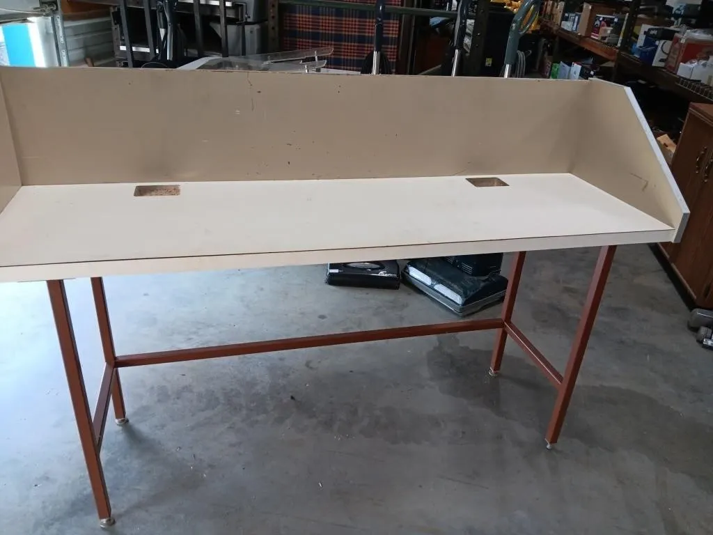 Formica top table approximately 60x18x38.5, w1