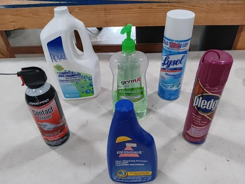Household cleaning items and sanitizers