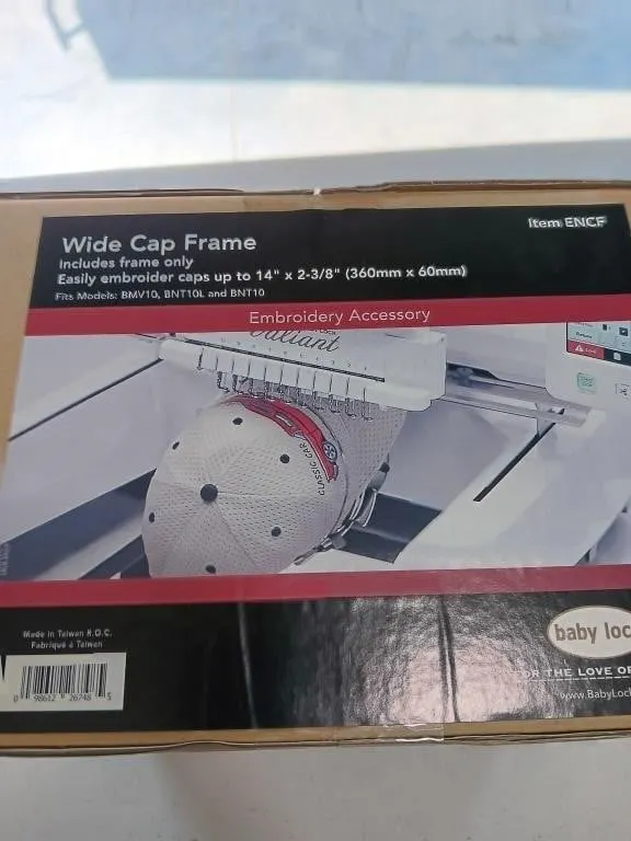 Baby Lock wide cap frame up to 14 x 2 3/8 a