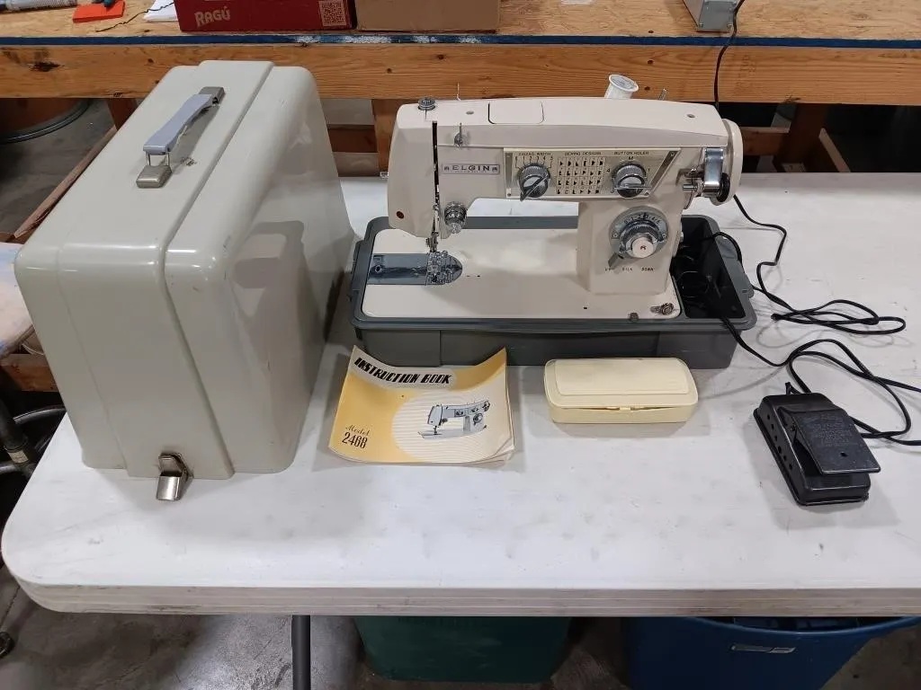 Elgin model 2468 sewing machine with original