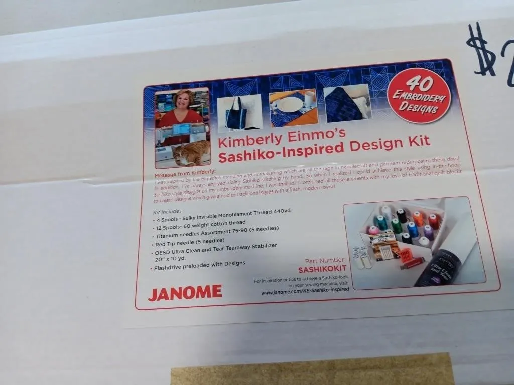Janome Kimberly Einmo's sashiko inspired design
