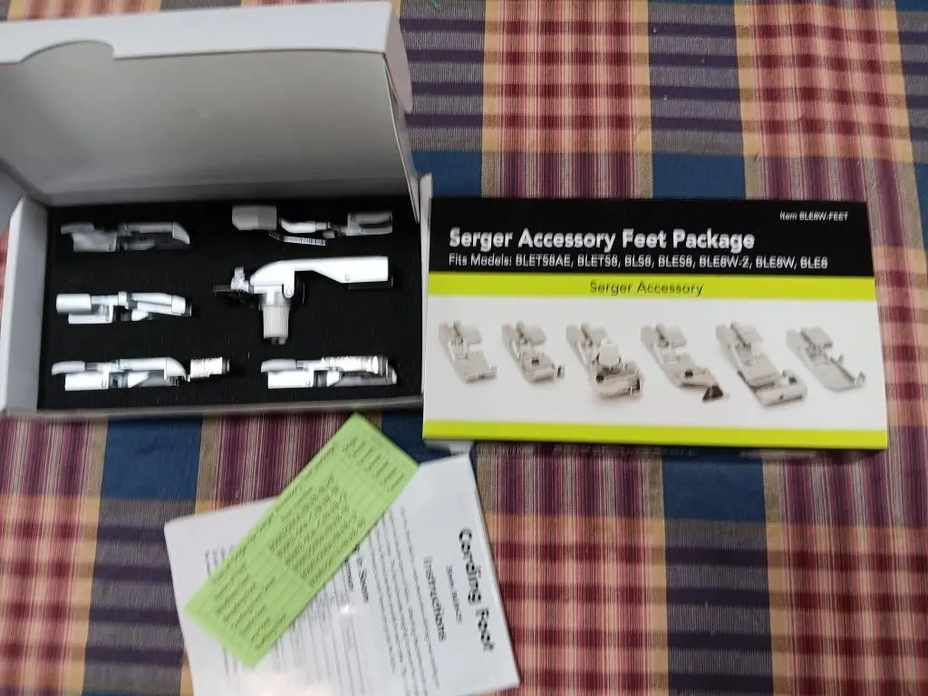 Babylock Serger Accessory Feet Package. New In