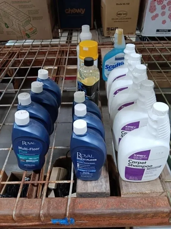 Royal multi-floor cleaner, Kirby carpet shampoo,