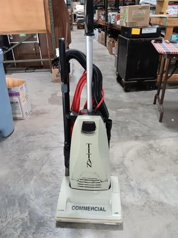 Titan commercial vacuum powered on, w2