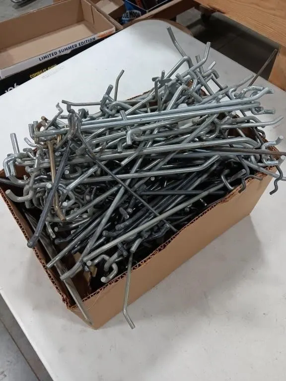 Box of assorted sizes of wall brackets