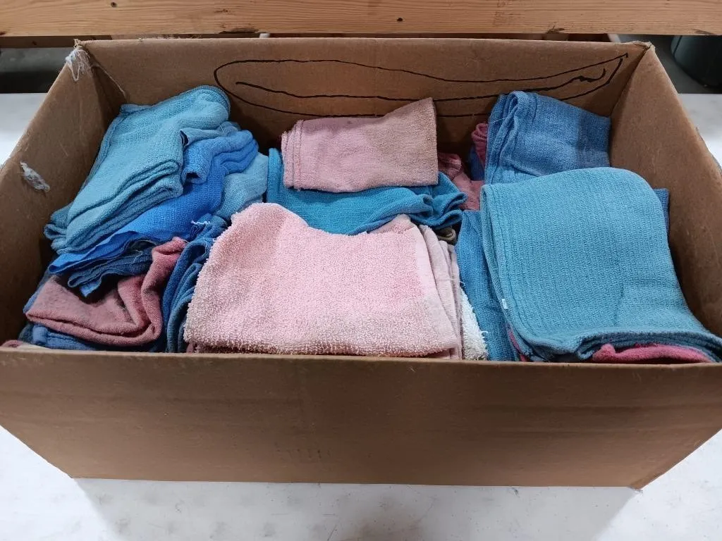 Assortment of shop towels