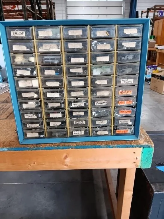 Metal Storage Cabinet With Drawers. Contents