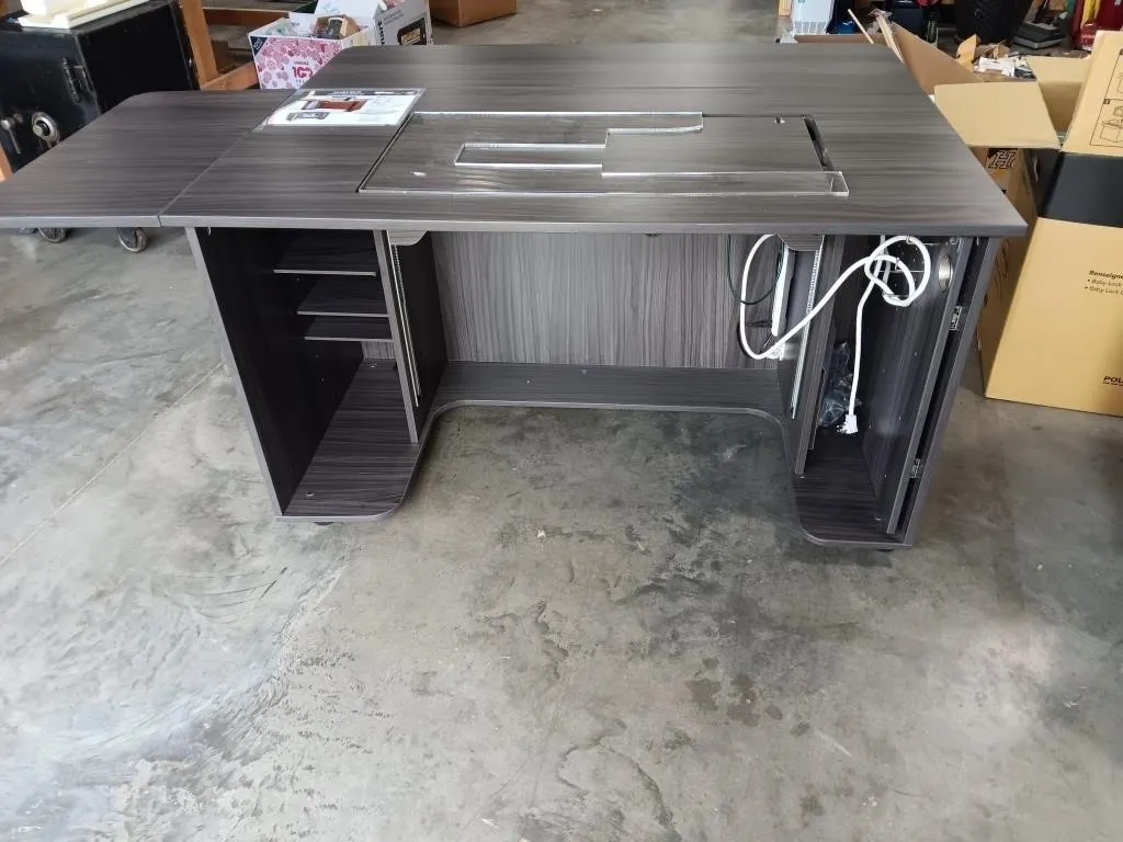 Electric Lift Sewing Cabinet On Wheels. Possibly