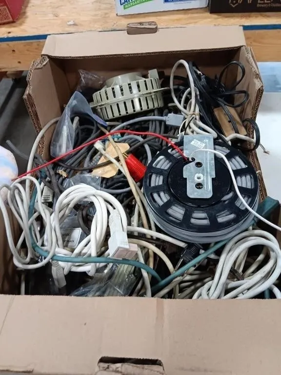 Large lot of electical cords