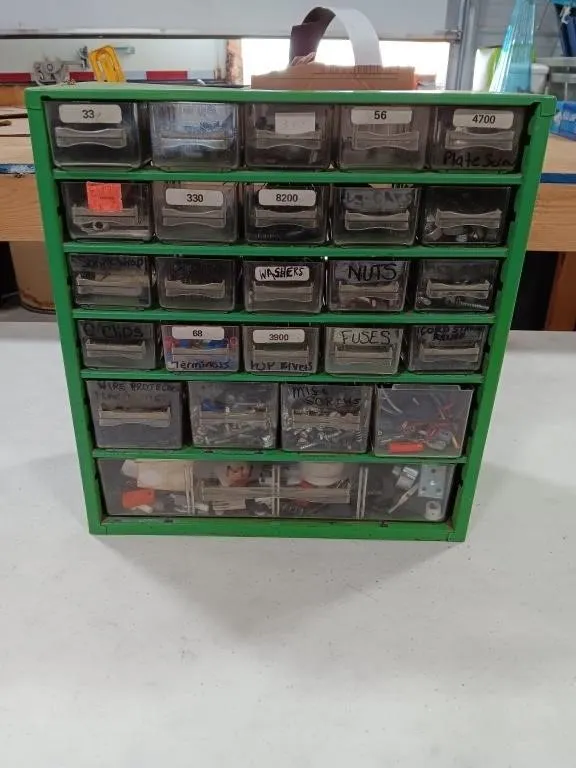 Metal 24 drawer storage cabinet approximately