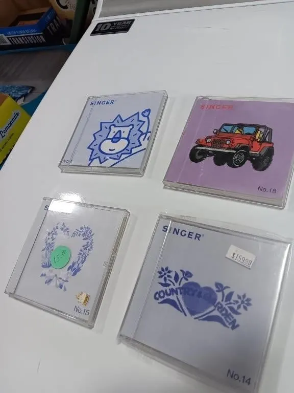 Singer embroidery design cards