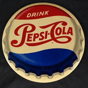 CELLULOID SIGN DRINK PEPSI COLA
