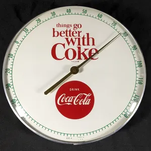 12" THERMOMETER SIGN THINGS GO BETTER WITH COKE COCA COLA