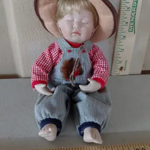 Vintage Ashton Drake Galleries Asleep In The Saddle Porcelain Doll