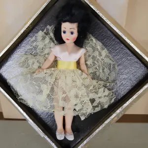 Vintage Plastic Doll W/Display Wall Hanger