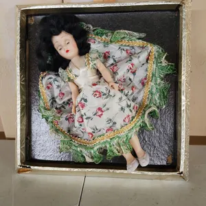 Vintage Plastic Doll W/Display Wall Hanger