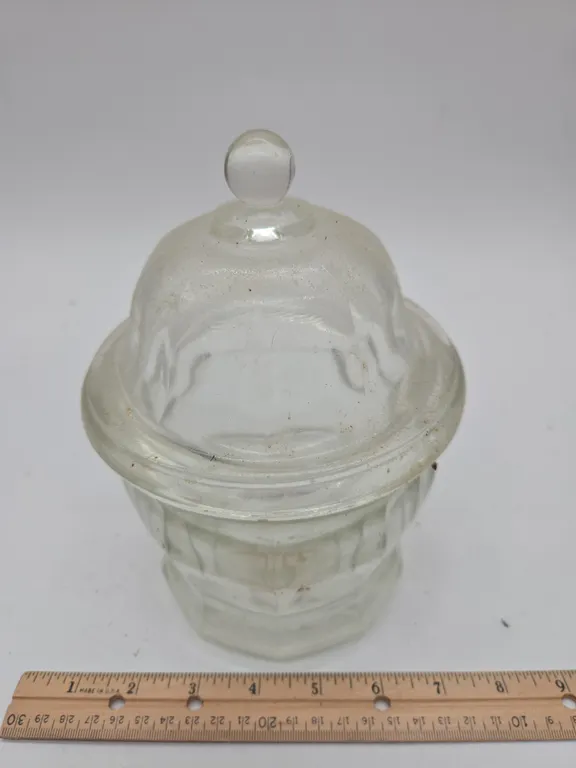 Vintage indiana glass apothecary jar
