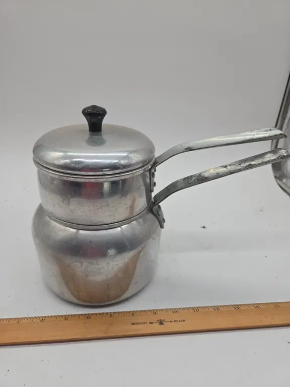Vintage wearever double boiler with lid