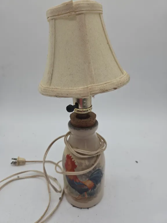Vintage rooster lamp.